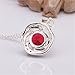 NYKKOLA Jewellery Hot Fashion Silver Beautiful Crystal Ruby Pendant Necklace