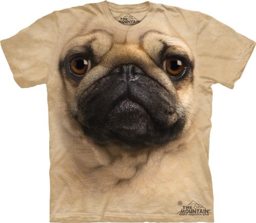 Buy Mountain Pug Face Adult Size T-shirtB009ZGNAK2 Filter