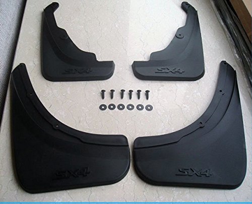 4PCS OEM Mud Flap Splash Guard Black Set Front & Rear Fit For 2006 2007 2008 2009 SUZUKI SX4 HATCHBACK/CROSSOVER MODELS