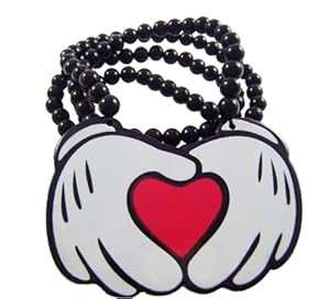 Good Quality Hip-hop Heart Pendants Wood Rosary Acrylic Bead Necklaces 36