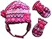 N'Ice Caps Girls Fair Isle Print Micro Fleece Hat And Mitten Set