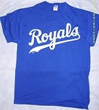 MLB Kansas City Royals Jersey Tee Blue Heat Pressed Large
