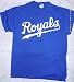 MLB Kansas City Royals Jersey Tee Blue Heat Pressed Large