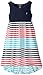 Nautica Girls' Stripe Chiffon Dress with Knit Bodice