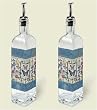 Artworks olive oil bottle ~ Blue Wildflower Butterfly ~ set of 2 bottles code 316