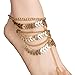 Yozone Tassel Barefoot Sandals Foot Jewelry Beach Wedding Dancing Ankle Bracelet 2 Pieces