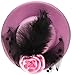 Rosallini Women Cocktail Party Hair Clip Feather Mesh Flower Fascinator Fuchsia