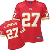 Reebok Kansas City Chiefs Larry Johnson Women's Replica Team Color Jersey