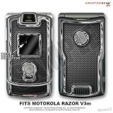 Razr V3 Carbon Fiber and Chrome WraptorSkinz Skin for Motorola Razor by TuneTattooz