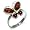 Honey Baltic Amber and Sterling Silver Butterfly Ring Sizes 5,6,7,8,9,10,11,12