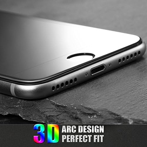 iPhone 7 Screen Protector, ELEKMATE Full Tempered Glass Screen Protector for Apple iPhone 7 4.7" [3D Curved Full Coverage Protection] (iPhone 7 4.7" 3D Black)