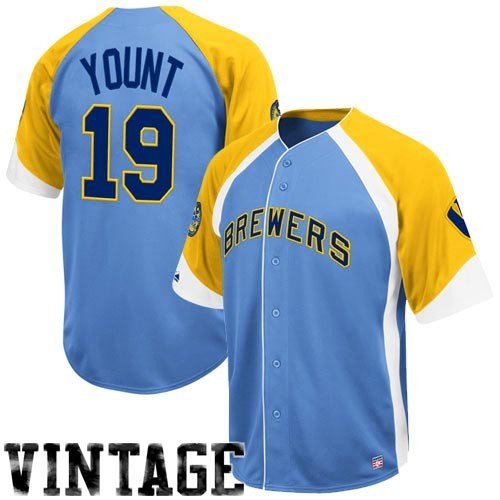 Robin Yount Milwaukee Brewers Majestic Wheelhouse Jersey