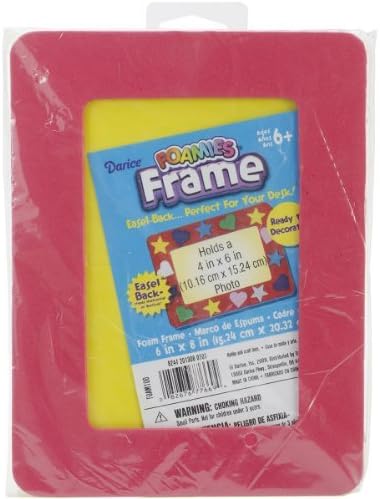 DariceFoamie Frames, 6 by 8-Inch W/4"X6" Opening, Assorted Colors