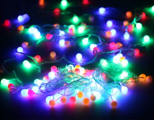 ZeleSouris Guirlandes LED lumineuses décoratives pour mariage / anniversaire / nouvel an -10 mètres 100 Ampoules multicolores