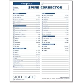 Stott Pilates Complete Spine Corrector Client Workout Sheets by