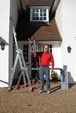 3.55m (11'8) Superior Latest 'Big Red Foot' Multi Purpose Ladder with free Extra Strong 2-part platform