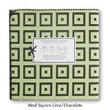 SwaddleDesigns  Ultimate Receiving Blanket™ Mod Squares Lime/Chocolate