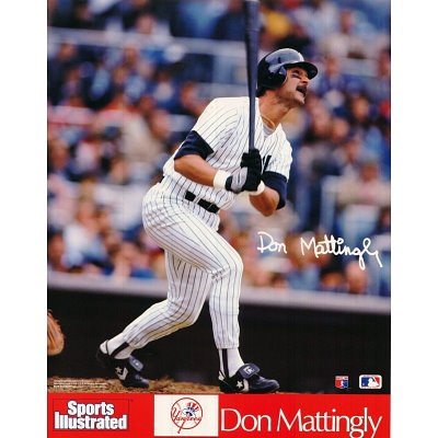 Professionally Framed New York Yankees (Don Mattingly, Bat Up, Sports Illustrated) Sports Poster Print - 16x20 with RichAndFramous Black Wood Frame