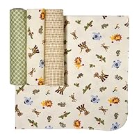 Tiddliwinks Safari Flannel Receiving Blankets 4-pk.