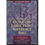 The Broadman & Holman Ultra Thin Large Print Reference Bible: New King James Version : Hunter Green : Bonded Leather (New King James Version) book cover