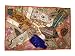 Moti Sari Orange Beaded India Tapestry Throw Wall Hanging