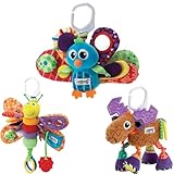 Lamaze Jacques the Peacock Plus Freddie the Firefly and Mortimer the Moose Baby Bundle