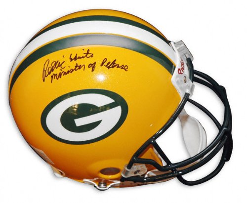 Reggie White Green Bay Packers Autographed Helmet with Minister of Defense Inscription