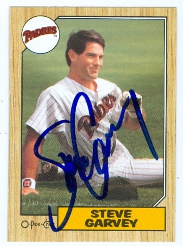 Steve Garvey Autographed/Hand Signed Baseball Card (San Diego Padres) 1987 O-Pee-Chee #100