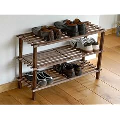 Schuhregal echt Holz 49x26,5x74cm Regal Schuhe Holzregal