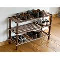 Schuhregal mit 3 B�den, dunkel