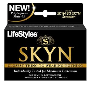 LifeStyles 7312 Skyn Non-latex Condoms, 12-count (pack of 2)