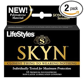 LifeStyles 7312 Skyn Non-latex Condoms, 12-count (pack of 2)