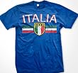 Italia Crest International Soccer T-shirt, Italy Soccer Mens T-shirt