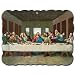 Wood Plaque - The Last Supper - Mounted on Wood with Scrolled Edges - 11.75"x16" - MADE IN ITALY