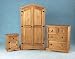 Mexican Corona Bedroom Set in Distressed Pine - Includes Bedside, 2+2 Chest and 2 Door Wardrobe and FREE Delivery Service Image