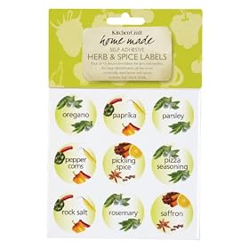Kitchen Craft Self Adhesive Spice Labels, Pack of 45