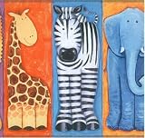 Summer Jungle Animals on Parade Wallpaper Border