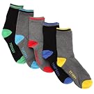 Childrens Boys Cotton Rich Patterned Casual Socks (Pack of 5)