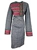 Indian Tunic Tops Cotton Printed Long Kurta Dress Caftan (Chest:48", Gray)