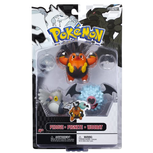 Pokemon Figure Multipack B&W Series #3 Pignite, Woobat And Pidove Picture
