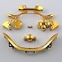 For Xbox 360 Controller Chrome Gold ABXY D-pad LT RT LB RB Replacement Buttons