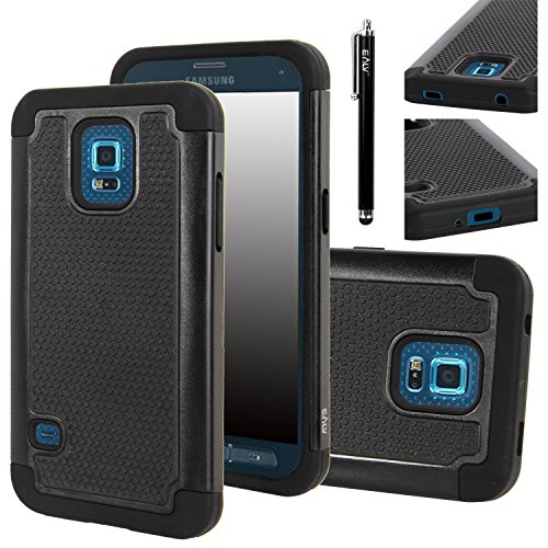 Galaxy S5 Sport Case, E LV Galaxy S5 Sport Case, S5 Sport Case (Sprint) - Full Body Hybrid Armor Protection for Samsung Galaxy S5 Sport with 1 Black Stylus - black Galaxy S5 Sport Case, E LV Galaxy S5 Sport Case, S5 Sport Case (Sprint) - Full Body Hybrid Armor Protection for Samsung Galaxy S5 Sport with 1 Black Stylus - black