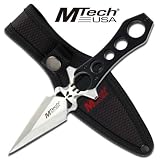 M TECH USA POLTERGEIST FIXED BLADE KNIFE - SILVER