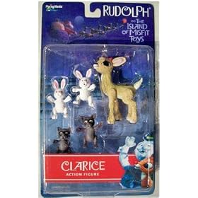Playing Mantis - Rudolph and the Island of Misfit Toys - Clarice 4'' with Raccoons and Rabbits - MOC
