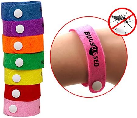 Anti Mosquito Bug Wrist Band Mosquito Repellent Bracelets Nonwoven Fabric Mosquito Repellent Non-Toxic With Natural Aroma For Baby Adult Hiking Camping Pack of 5