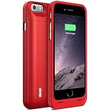 iPhone 6s/6 Battery Case - UNU DX Protective iPhone 6s/6 Battery Case ( 4.7 Inches) [Metallic Red] - MFI Apple Certified 3000mAh External Protective iPhone 6s/6 Charging Case Rechargeable Extended Portable Battery Pack Cover Cases Fit with Any Version of Apple iPhone