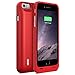 iPhone 6s/6 Battery Case - UNU DX Protective iPhone 6s/6 Battery Case ( 4.7 Inches) [Metallic Red] - MFI Apple Certified 3000mAh External Protective iPhone 6s/6 Charging Case Rechargeable Extended Portable Battery Pack Cover Cases Fit with Any Version of Apple iPhone