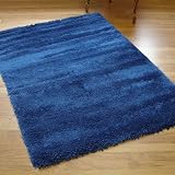 NEW THICK MODERN SHAGGY APOLLO RUG PEACOCK
