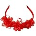 51Ppb8dW0iL. SL75  Toddler Little Girls Christmas RED Floral HAIR BAND Flower Girl LITO Tiara