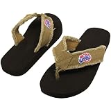 NBA Los Angeles Clippers Unisex Frayed Flip Flops - Khaki (Large)